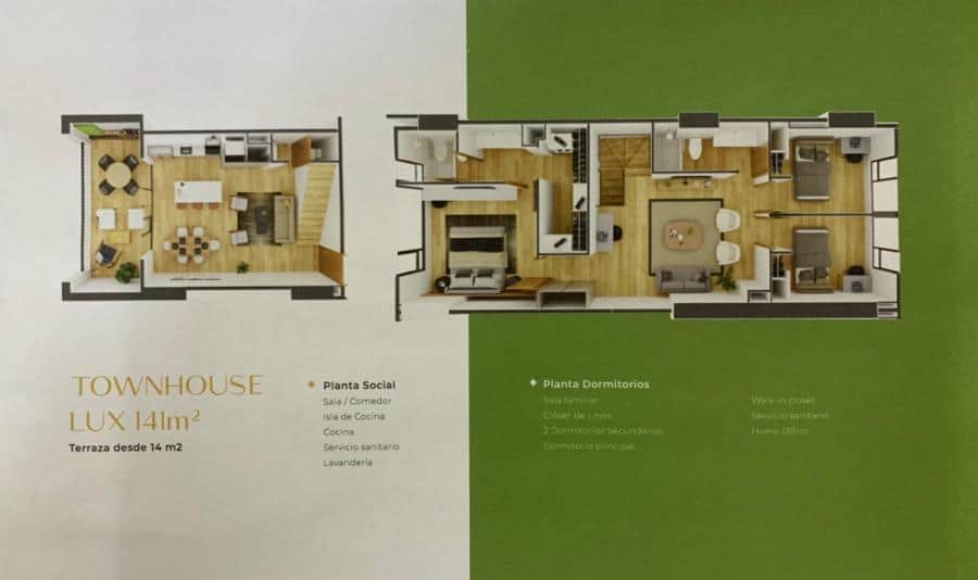 Townhouse Lux 141 m2 en Preventa, edificio Endora Z.11.