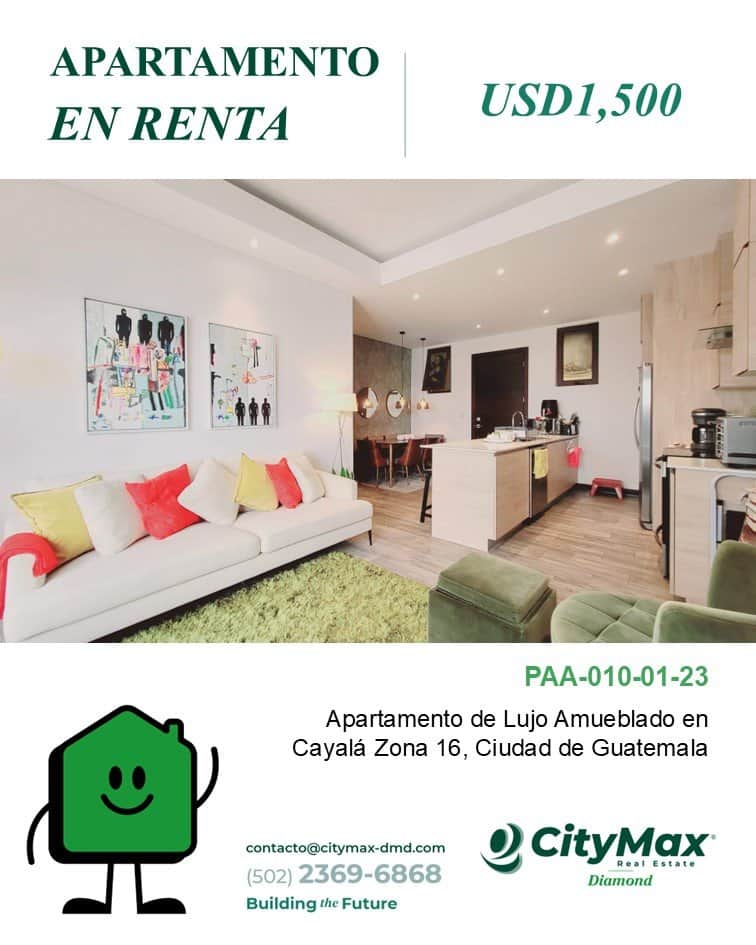 Apartamento de Lujo Amueblado en Renta en Lirios de Cayalá