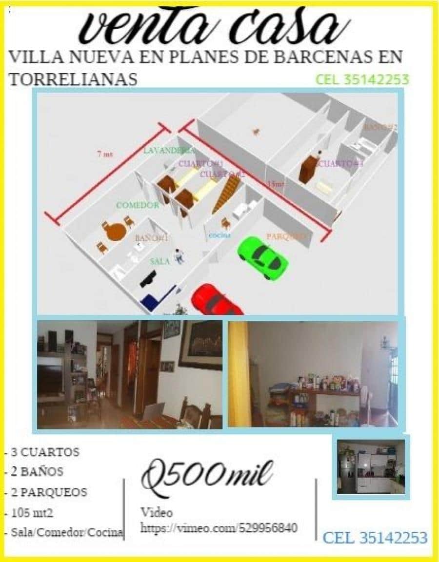 Disponible a venta en VILLA NUEVA de Apartamento Y casas