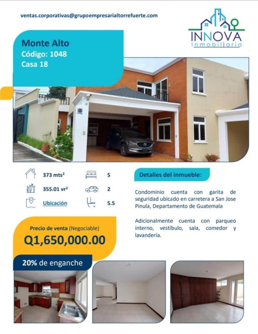 CONDOMINIO MONTE ALTO-SAN JOSE PINULA