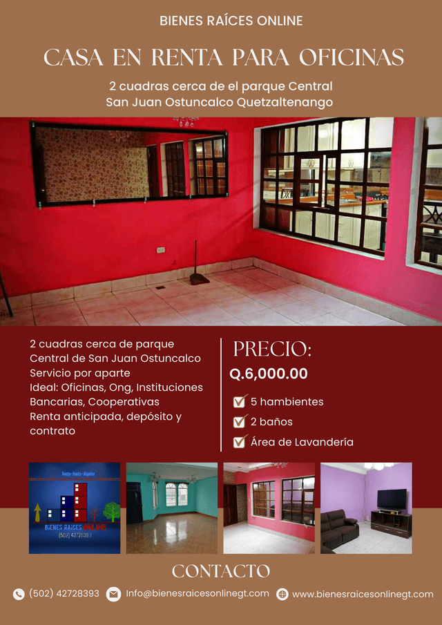 Casa en alquiler en Quetzaltenango