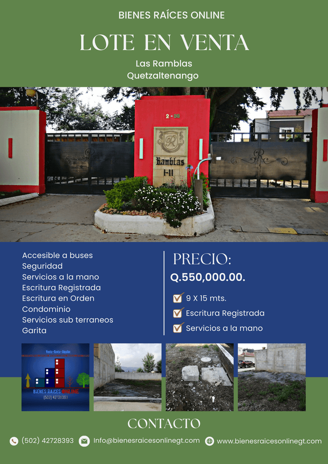 Terreno en venta en Quetzaltenango