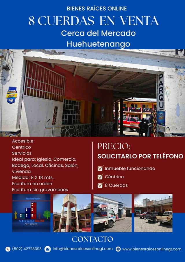 Terreno en venta en Huehuetenango