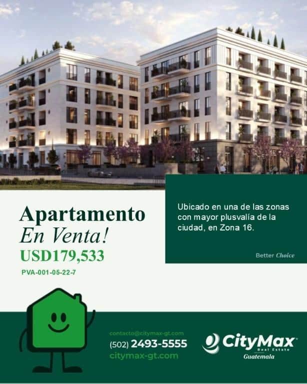 En venta apartamento en zona 16 Cayala, Ciudad de Guatemala