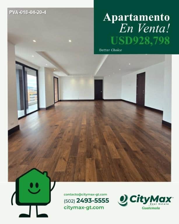 Apartamento tipo Pent House en Venta Zona 14, Ciudad de Guatemala