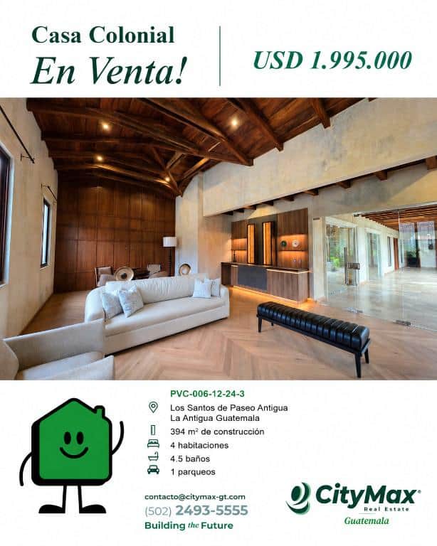 Bella Casa en Venta en La Antigua Guatemala