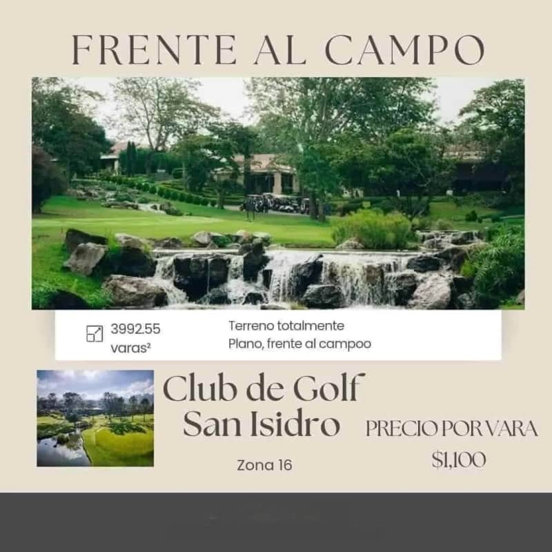 Terreno en venta, en el club de golf San Isidro