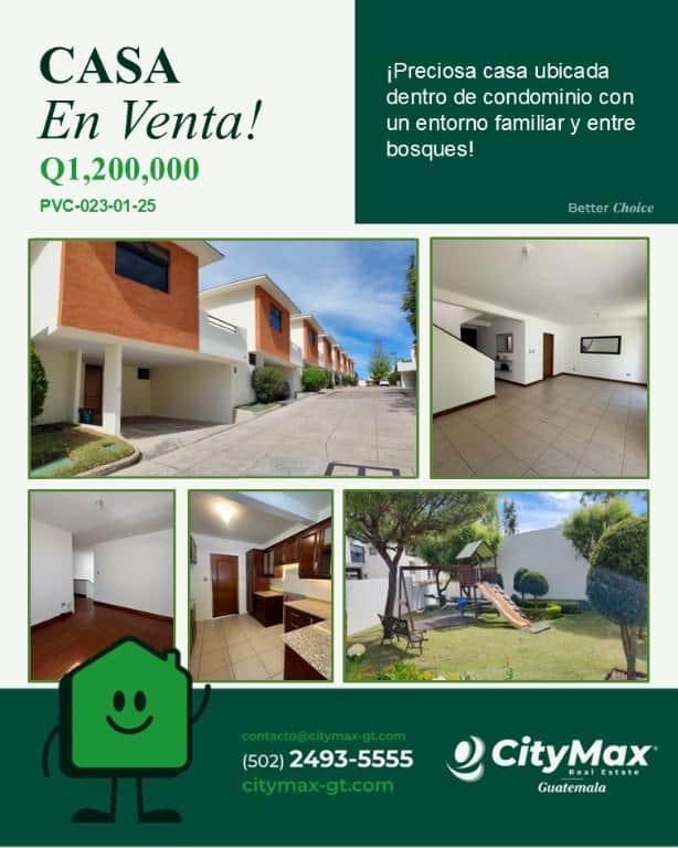 Hermosa Casa en venta en condominio en Fraijanes, Ciudad de Guatemala