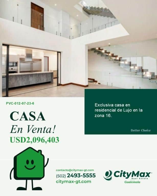 Residencias Exclusivas en Venta en Zona 16, Ciudad de Guatemala