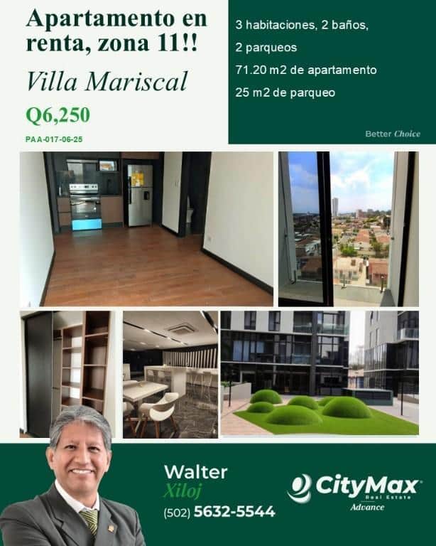 Apartamento en renta, VILLA MARISCAL zona 11, Guatemala