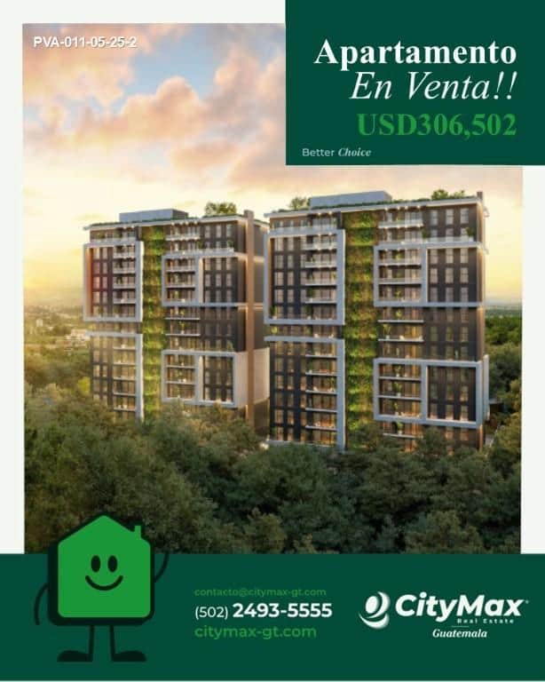 En venta apartamento en Kanajuyu zona 16, Ciudad de Guatemala