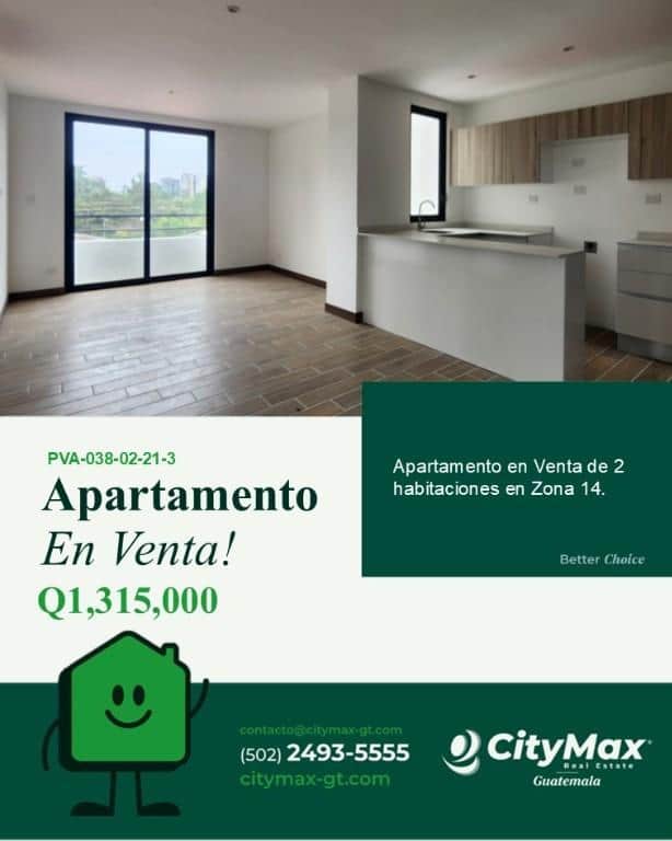 Apartamento en Venta area La Villa zona 14 Guatemala, Ciudad de Guatemala