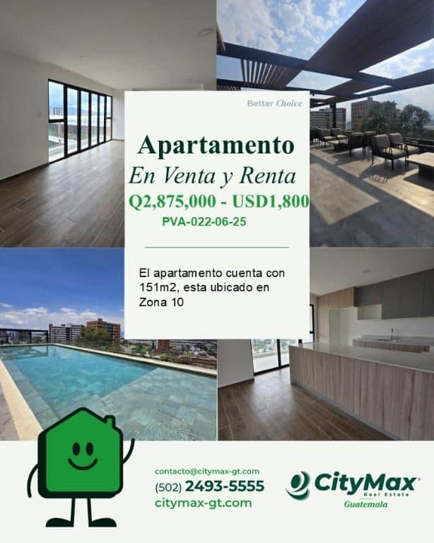 Apartamento en Parque14 Zona 14 Guatemala, Ciudad de Guatemala