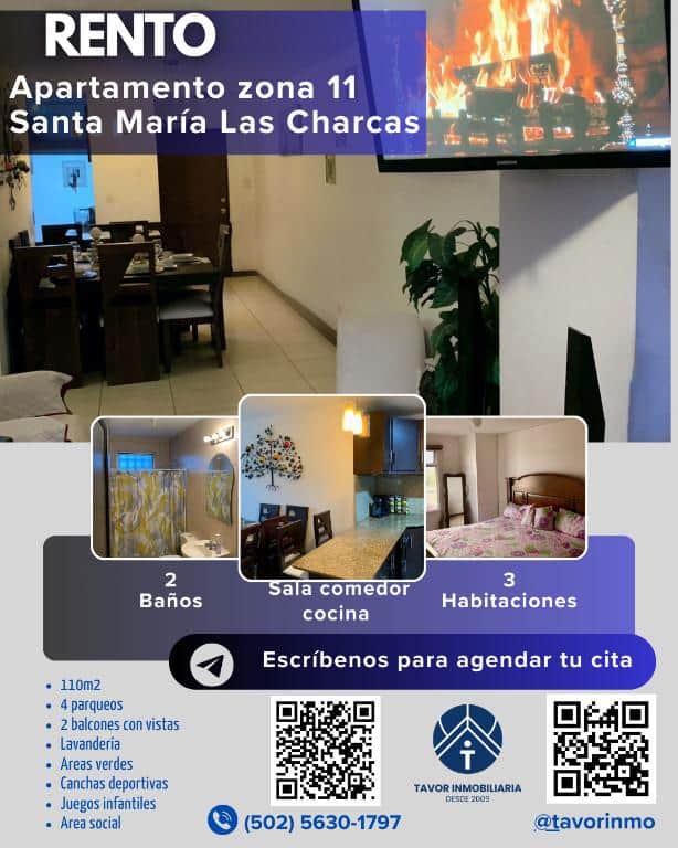 Apartamento zona 11 Santa Maria Las Charcas, Guatemala