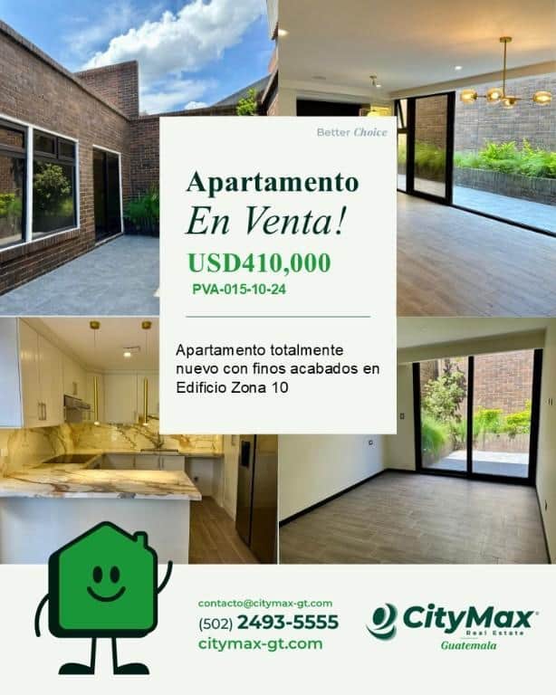 Apartamento con Jardín En Zona 10 Guatemala, Ciudad de Guatemala