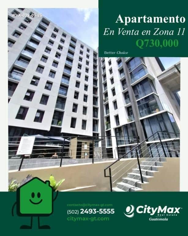 Apartamento en Venta Tipo Estudio en Zona 11, Ciudad de Guatemala