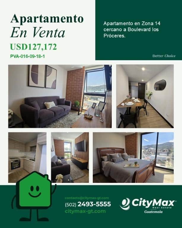 Apartamento Venta Z. 14 Terradelfines La Villa, Ciudad de Guatemala