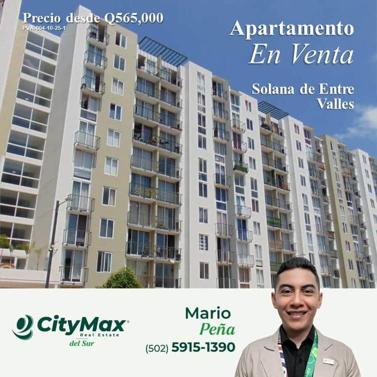 Apartamento en venta Condominio Solana de Entre Valles, Villa Nueva