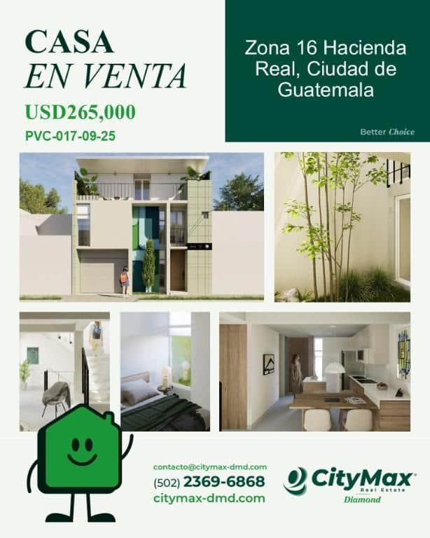 Casa Nueva en Venta en Hacienda Real Zona 16, Ciudad de Guatemala
