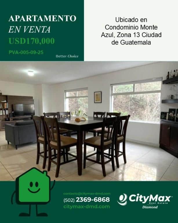 Apartamento en Venta en Zona 13 Monte Azul Guatemala, Ciudad de Guatemala