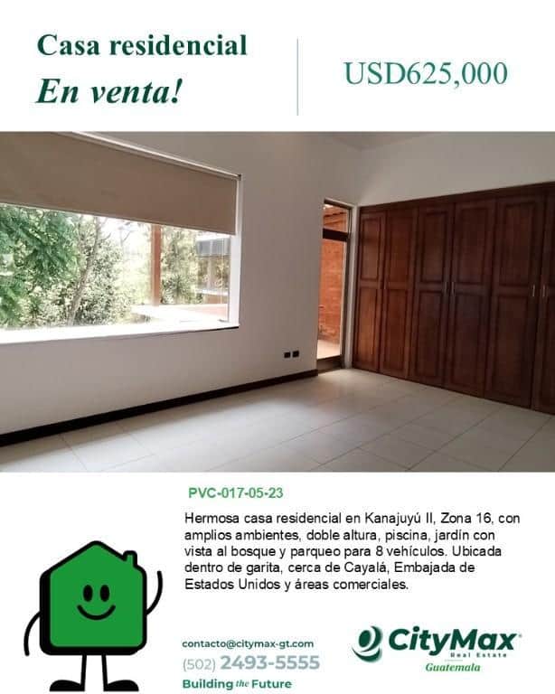 Casa Residencial dentro de garita en Venta en Zona 16, Ciudad de Guatemala