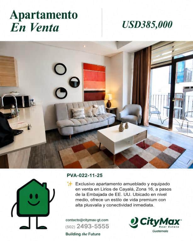 Apartamento en venta Lirios de Cayala Guatemala