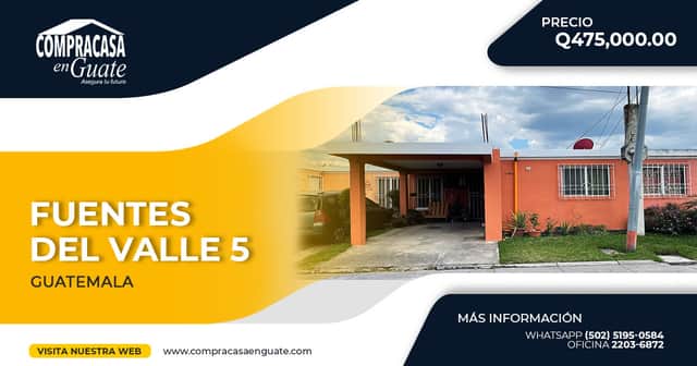 Casa en venta en Villa Nueva, Guatemala · 2 hab · 85 m²