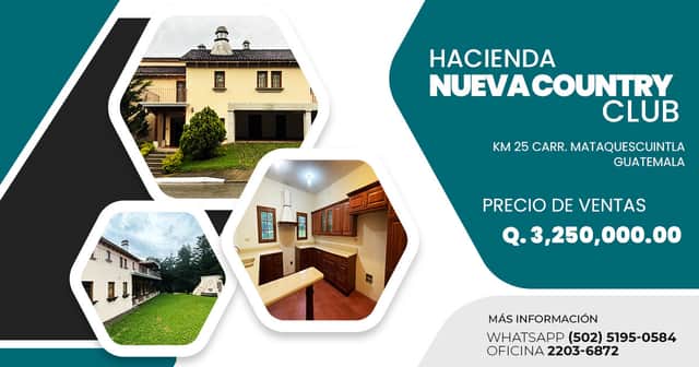 Casa en venta en Fraijanes, Guatemala · 6 hab · 393 m²