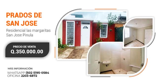 Casa en venta en San José Pinula, Guatemala · 3 hab · 56 m²