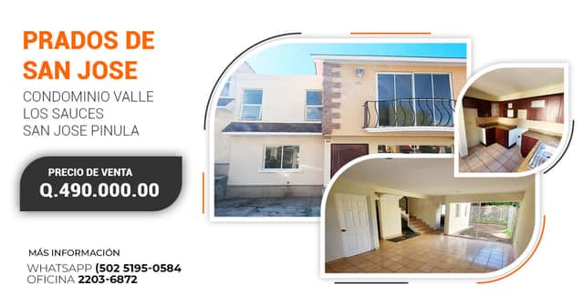 Casa en venta en San José Pinula, Guatemala · 3 hab · 102 m²