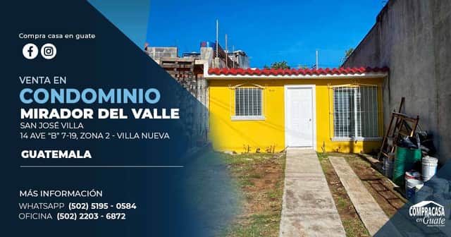 Casa en venta en Villa Nueva, Guatemala · 3 hab · 54 m²