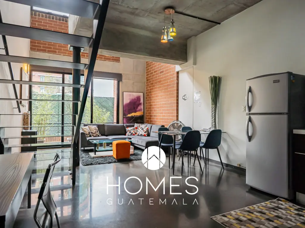 Apartamento Loft Amueblado en Renta, Cuatro Grados Norte, Zona 4.
