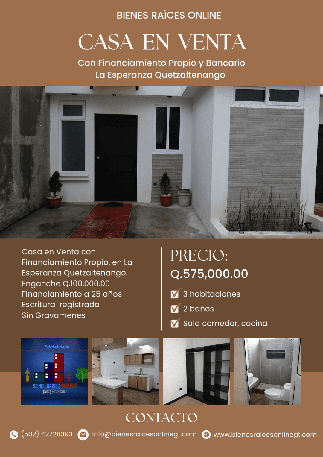 Casa en Venta con financiamiento propio en La Esperanza