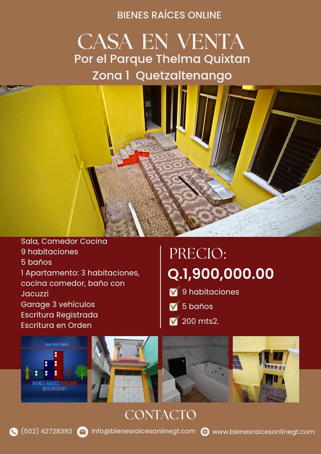 Casa en Venta por parque Thelma Quixtan