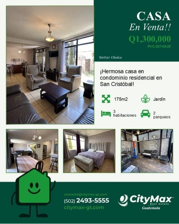 Casa en venta en San Cristóbal, Mixco