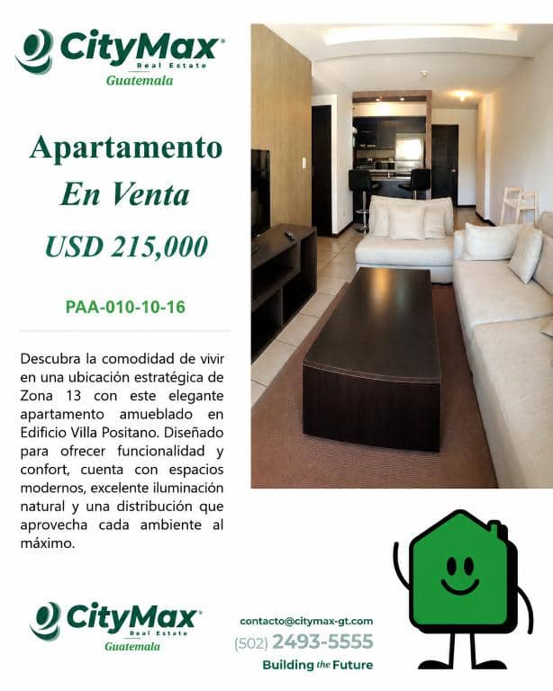 Apartamento Amueblado en Venta en zona 13, Ciudad de Guatemala