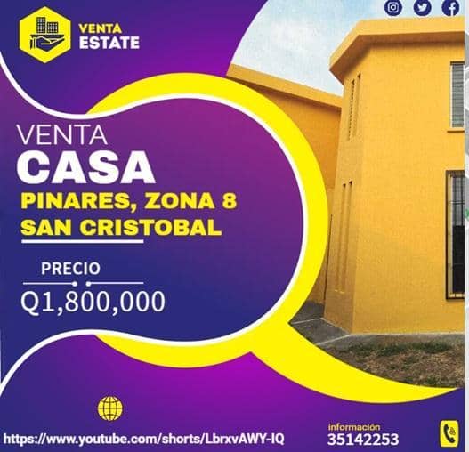 venta casa pinares san cristobal zona 8 de mixco