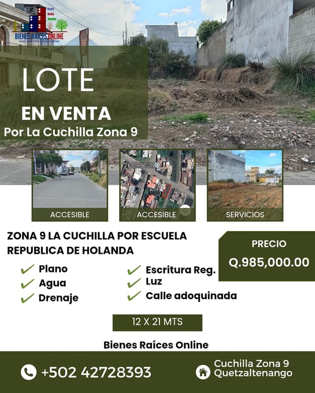 Terreno en venta en Zona 9, Quetzaltenango