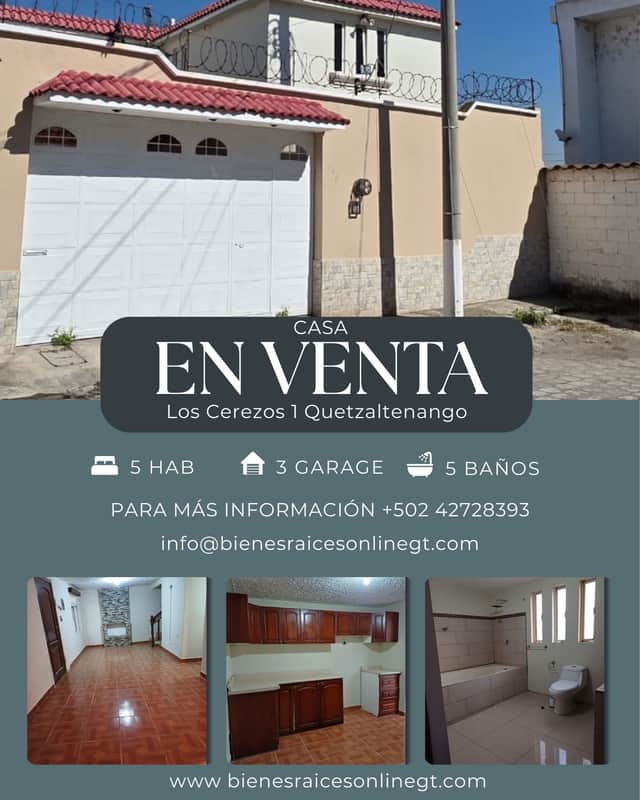 Casa en venta en Zona 9, Quetzaltenango · 5 hab