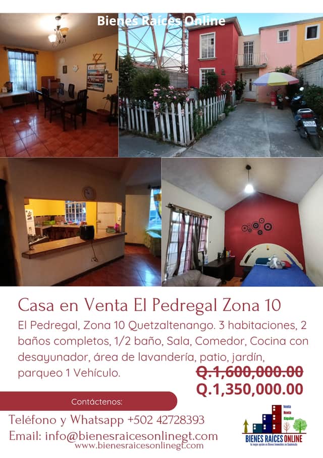 Casa en venta en Zona 10, Quetzaltenango · 3 hab