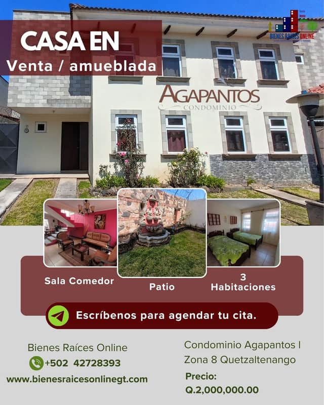 Casa en venta en Zona 8, Quetzaltenango · 3 hab