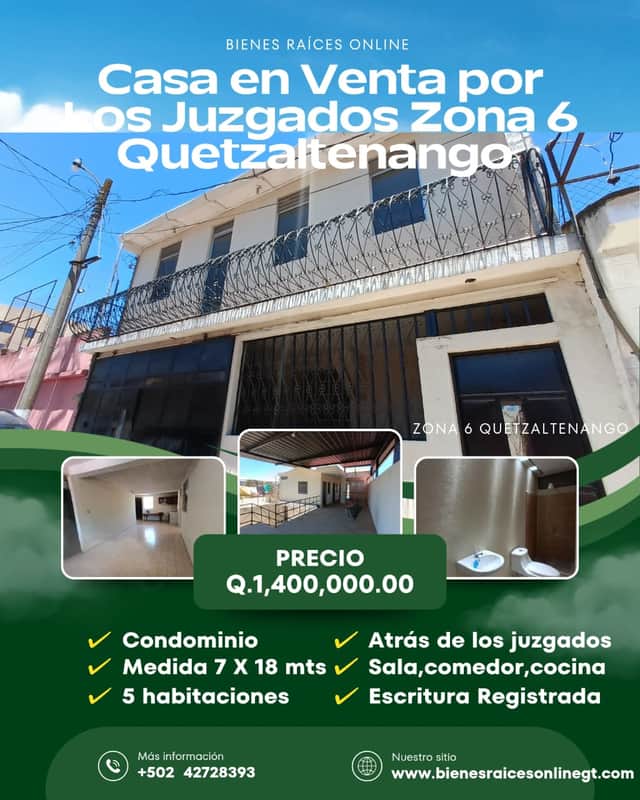 Casa en venta en Zona 6, Quetzaltenango · 5 hab