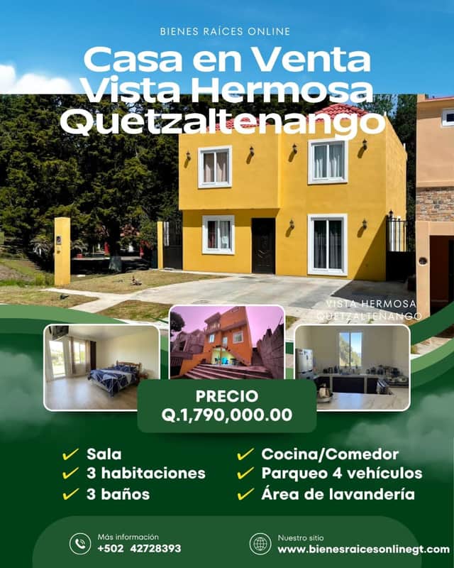 Casa en venta en Quetzaltenango · 3 hab