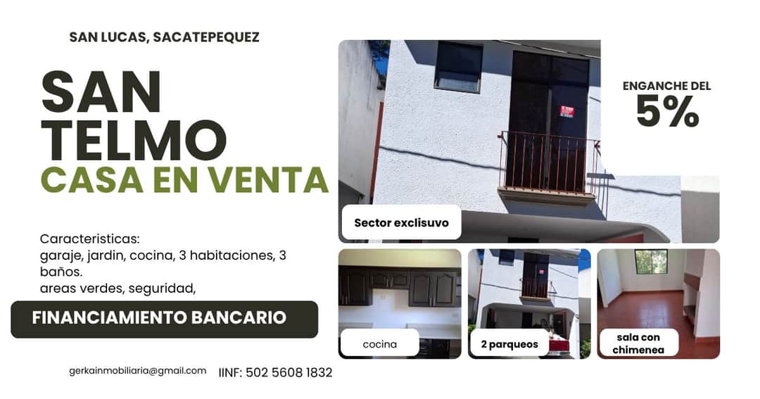 Vendo casa en Residenciales San Telmo, San Lucas Sacatepéquez