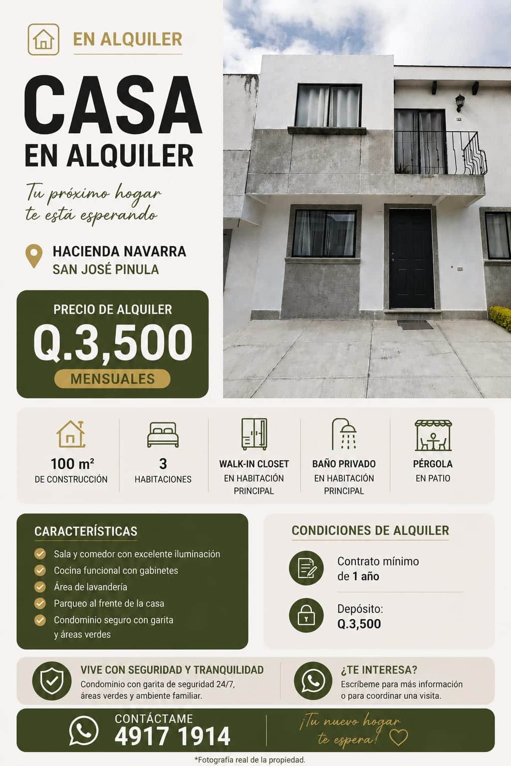 Casa en alquiler Hacienda Navarra