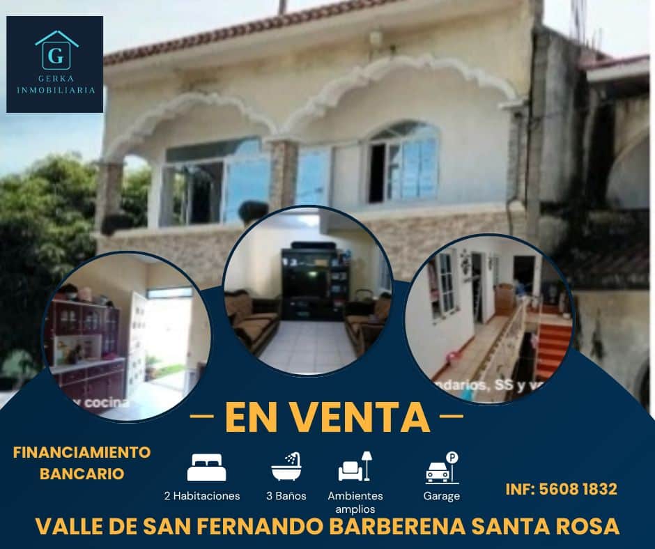 Vendo casa en Residenciales Valles de San Fernando, Barberena Santa Rosa
