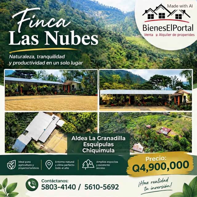 Terreno en venta en Zona 1, Esquipulas · 447,193 m²