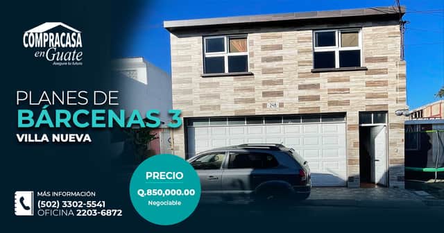 Casa en venta en Villa Nueva, Guatemala · 4 hab · 210 m²