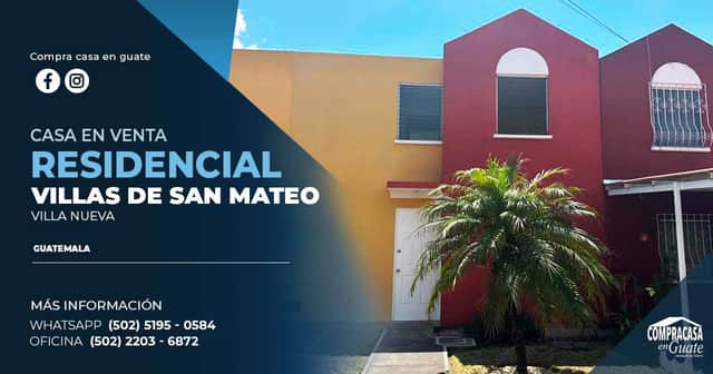 Casa en venta en Villa Nueva, Guatemala · 3 hab · 78 m²